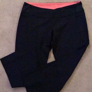 Lululemon Power Up Crop inkwell/orange size 10 EUC